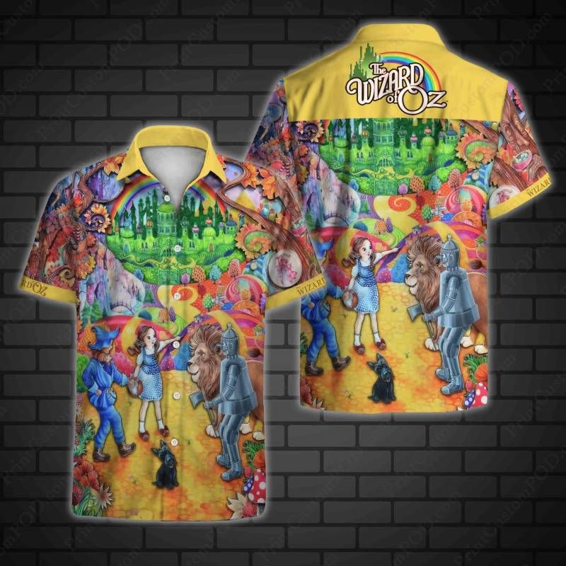 The Wizzard Of Oz Hawaii Graphic Print Short Sleeve Hawaii Casual Shirt Ha29892