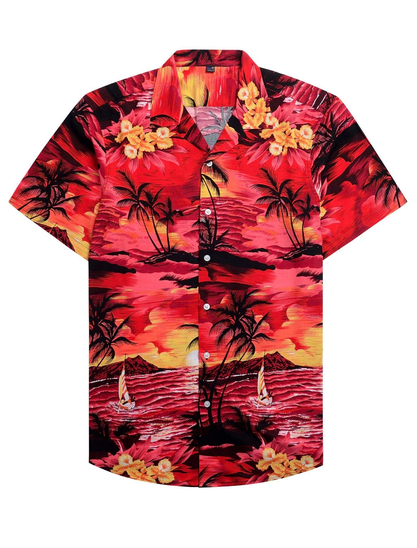 Beach Red Black Unique Design Hawaii Shirt Ha61750