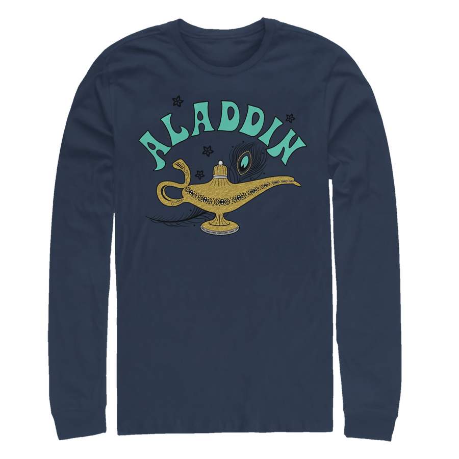 Aladdin Men’s Vintage Lamp Magic Long Sleeve Shirt