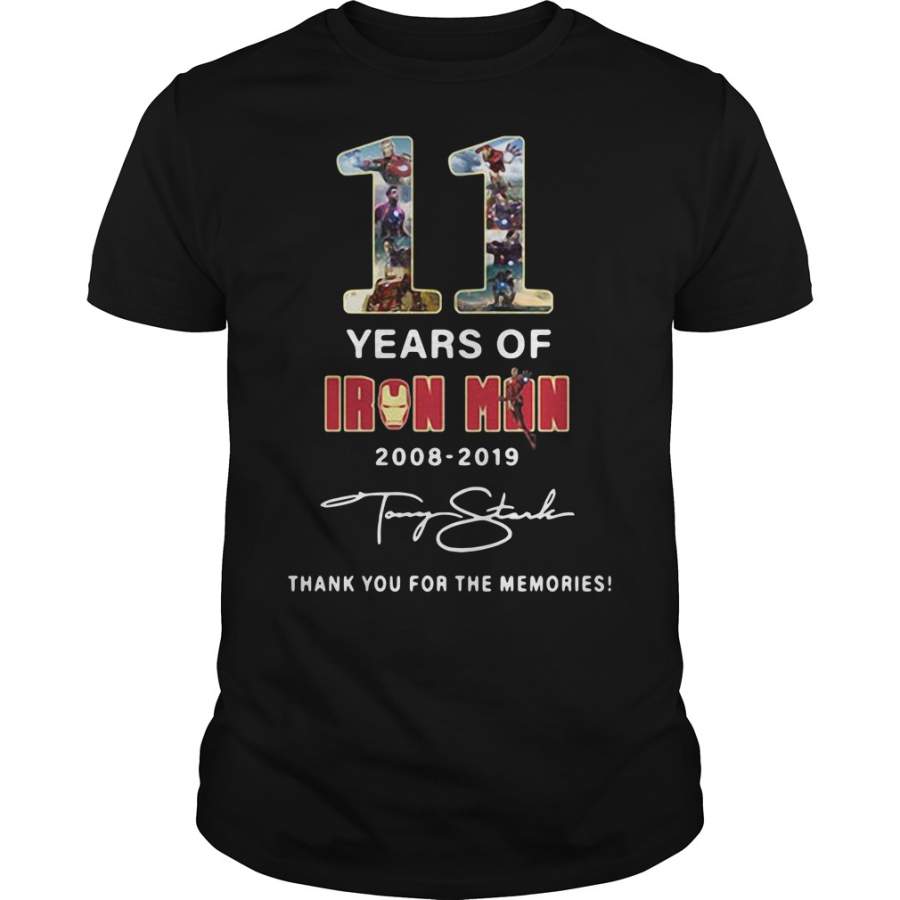 11 years of Iron Man 2008 2019 thank you for the memories T-Shirt