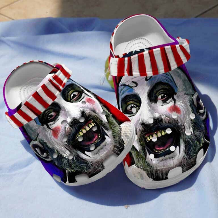 Captain Clown Face Clogs Shoes Halloween Gifts For Men Boys