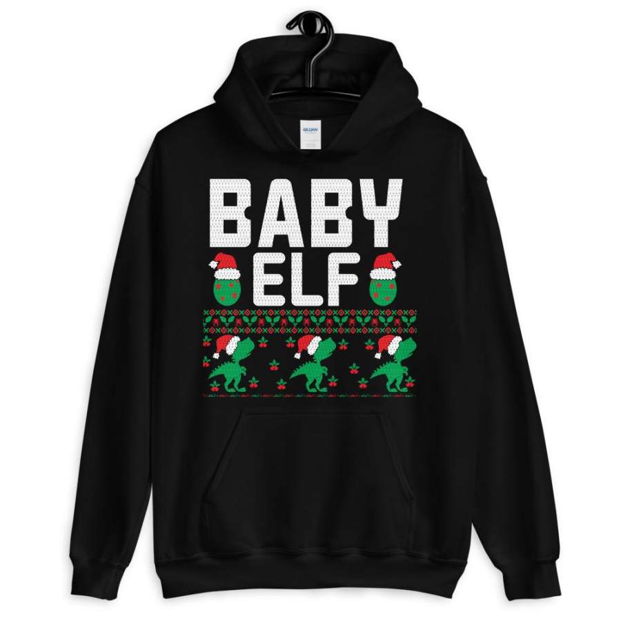 Baby Elf Christmas Ugly Sweater Party Unisex Hoodie