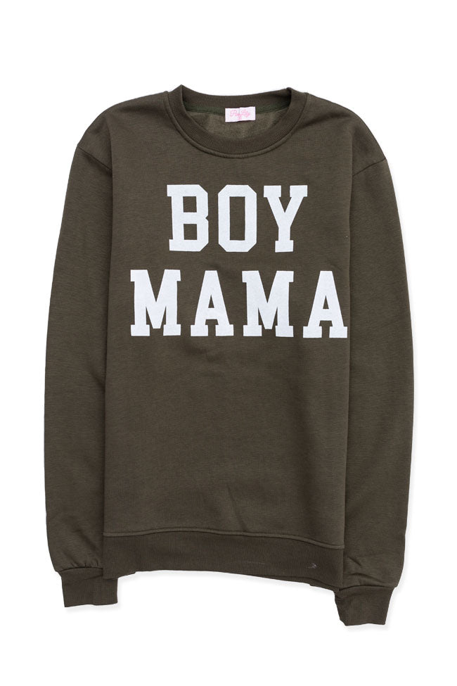 Boy Mama Olive Graphic Sweatshirt