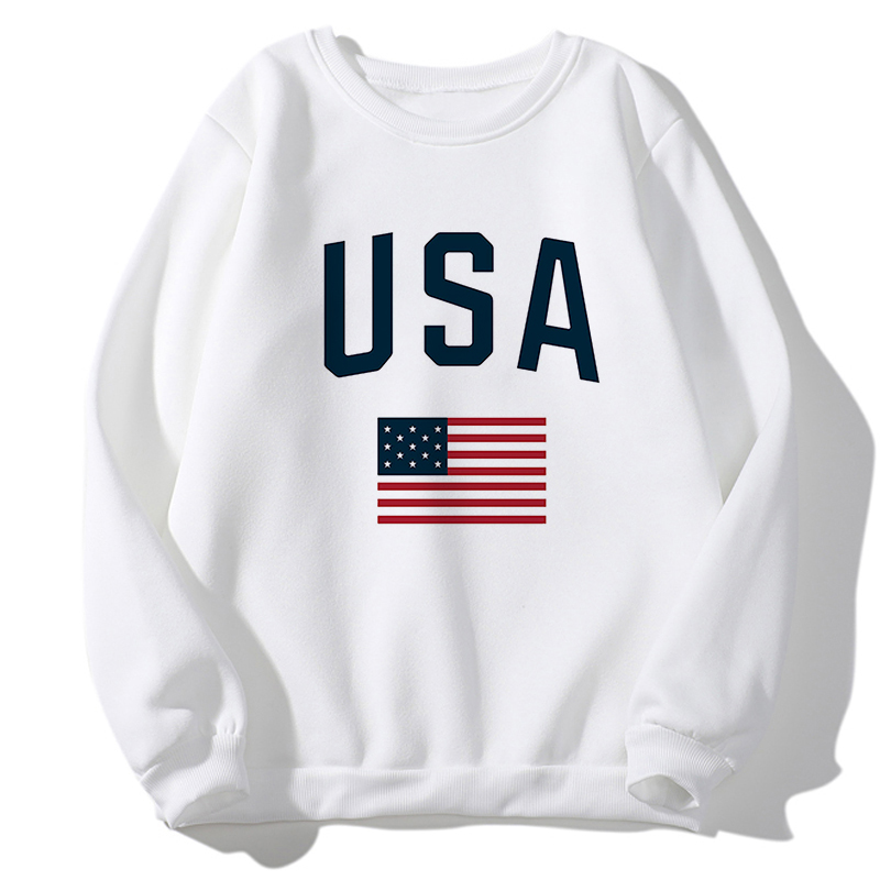 2020 USA Letter print Hoodie Winter Wram women fashion Long Sleeve Sweatshirt Harajuku Jumper Hooded Pullover Tops Casual Loose alx