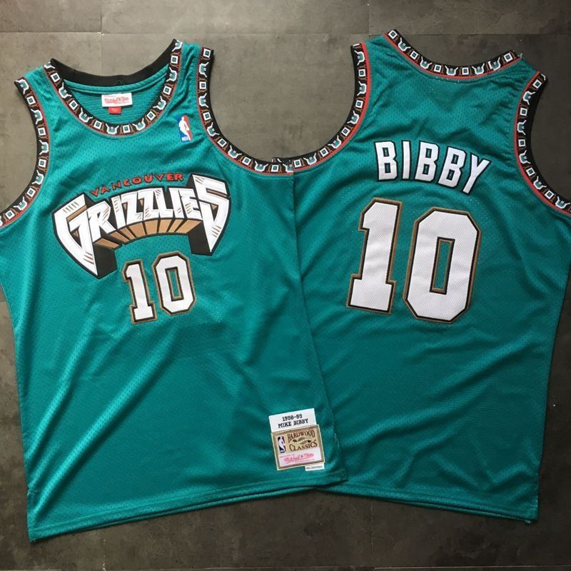 Vancouver Grizzlies Mike Bibby #10 NBA Classic Teal Jersey