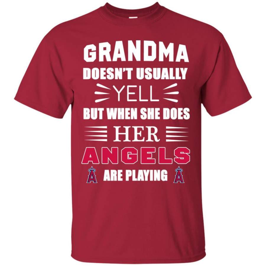 Grandma Doesn’t Usually Yell Los Angeles Angels T Shirts