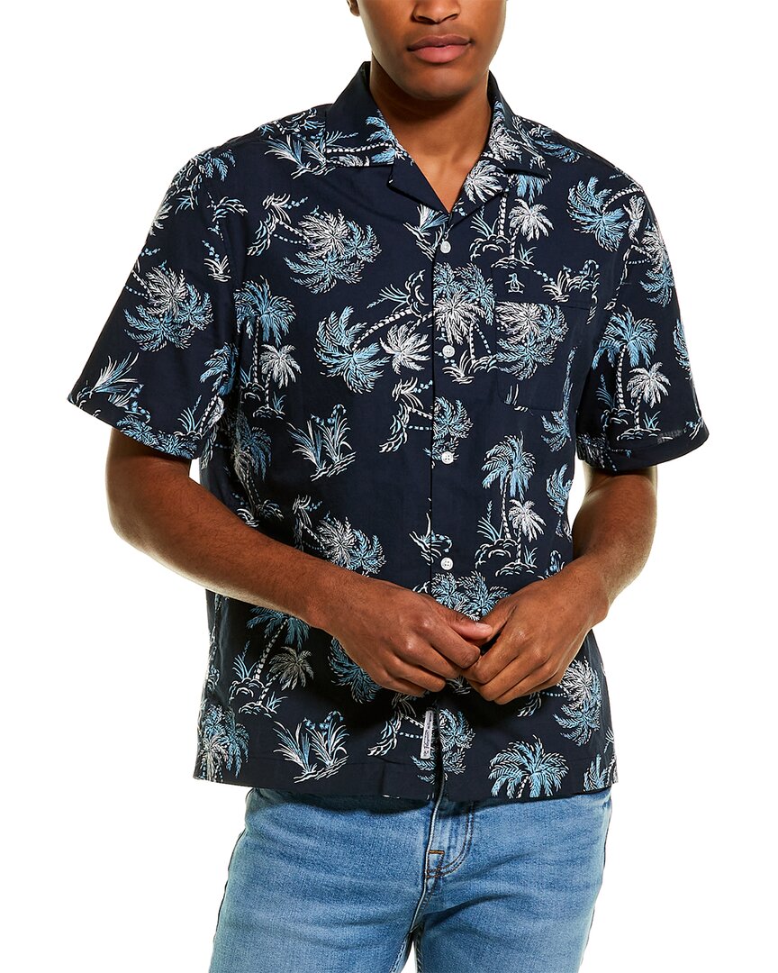 Original Penguin Camp Palm Woven Shirt