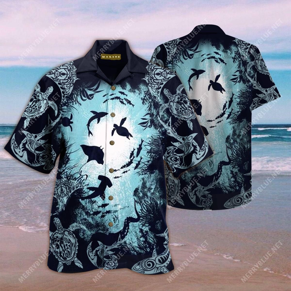 Aquarium Life Aloha Hawaiian Shirt Colorful Short Sleeve Summer Beach Casual Shirt For Men And Women