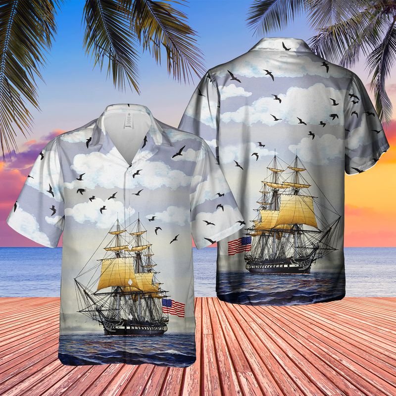 Us Navy Uss Constitution Hawaii Short Sleeve Hawaii Shirt For Men Ha48519