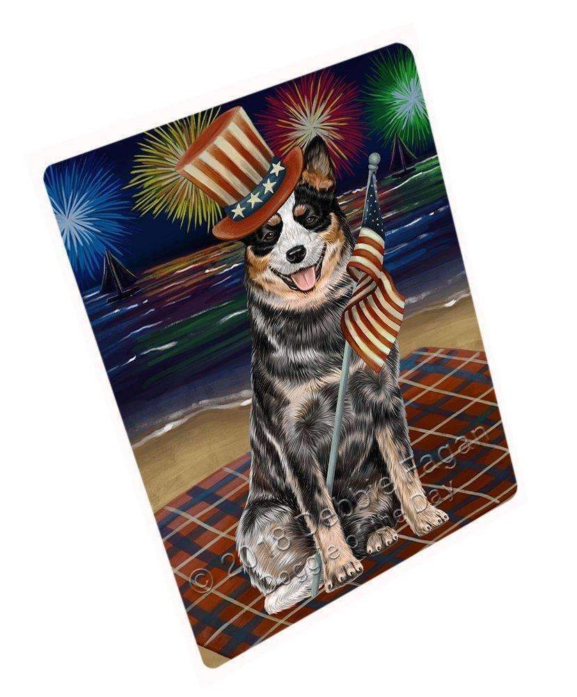 4Th Of July Firework Australian Cattle Dog Blanket Blnkt49503