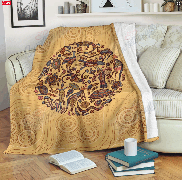 Aboriginal Animals Am3012297Cl Fleece Blanket