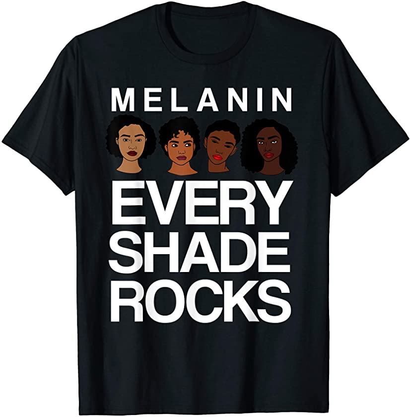 Oheneba: Melanin Shade Rocks Black Queen Empowerment Afro T-Shirt