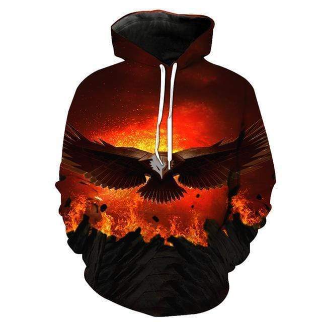 Eagle Across The Fire Hoodie 3D All over print
