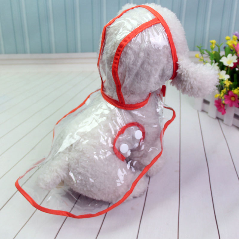 Waterproof Transparent Raincoats XS-XL Dog Raincoat Spring Summer Rain Coats Dog Light Clothes Pet Accessories Puppy Rain alx