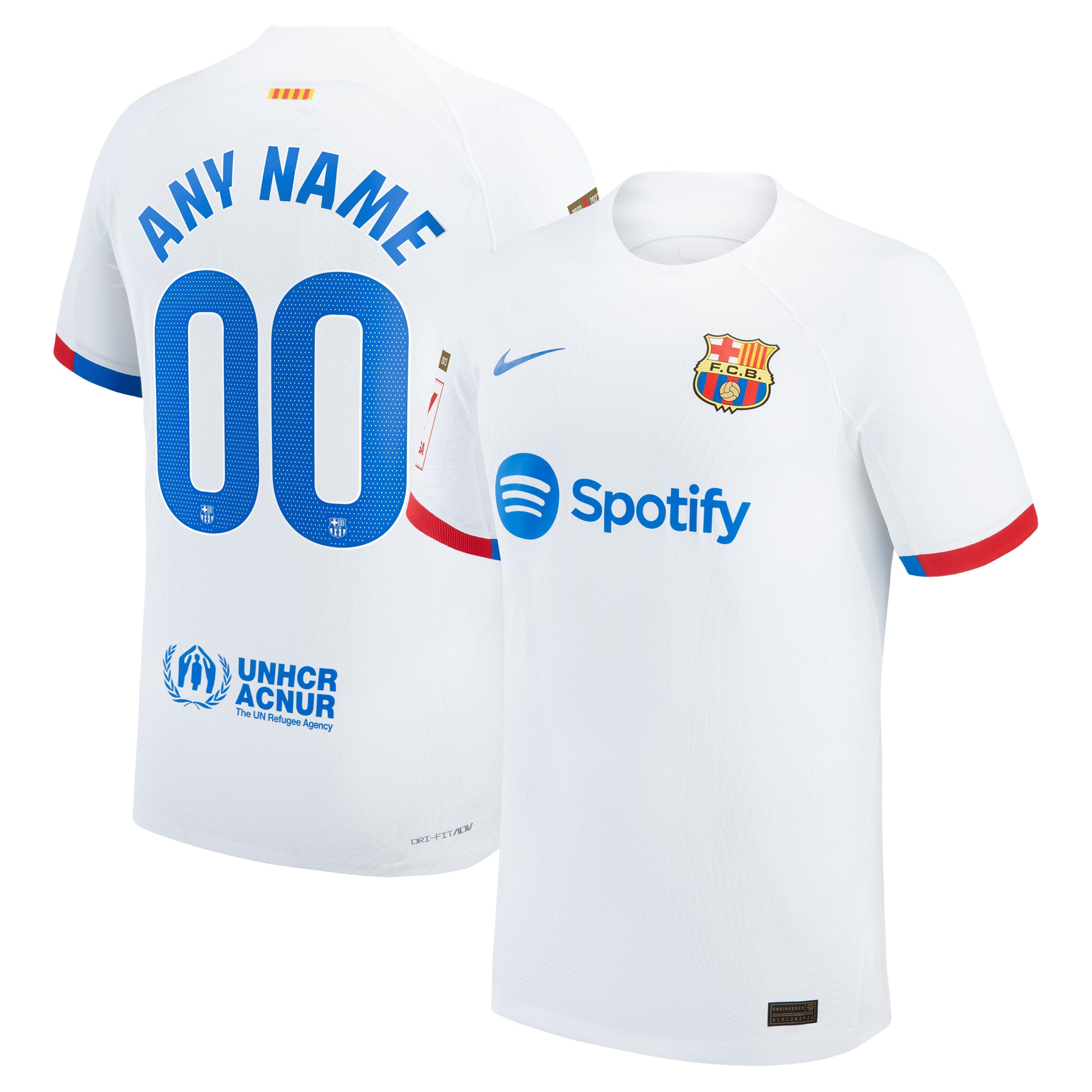 Barcelona 2023/24 Away Custom Authentic Jersey – White