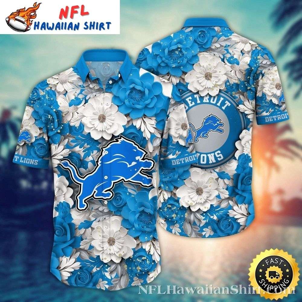 Nfl Detroit Lions Nautical Paradise Hawaiian Shirt