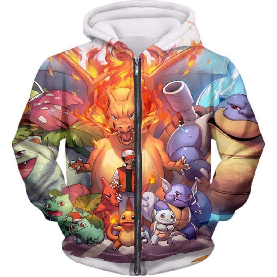 Pokemon Hoodie – Pokemon Ash Ketchum All Cool First Generation Awesome ...