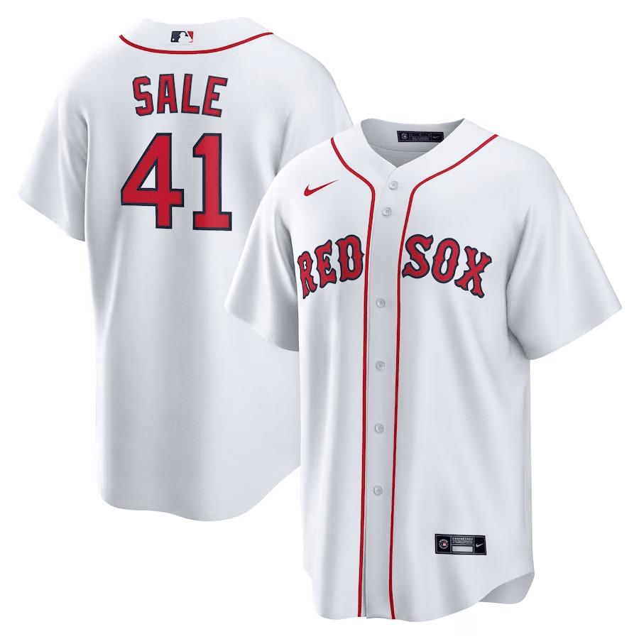 Chris Sale 41 Boston Red Sox Home Men Jersey – White