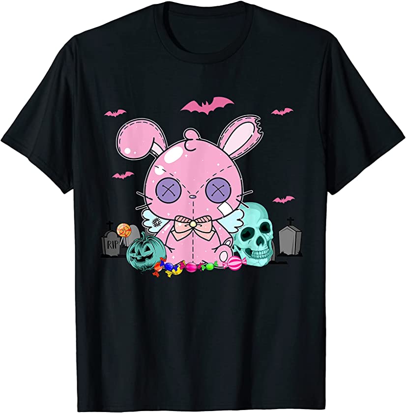 Kawaii Pastel Goth Creepy Rabbit Halloween Bunny Men Women T-Shirt