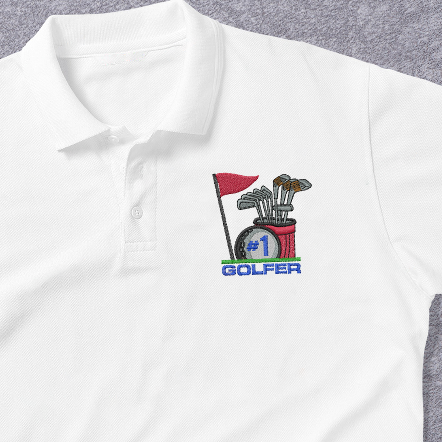 Number 1 Golfer Embroidery Polo Shirts For Women Or Men, Perfect Gift For Golf Lover