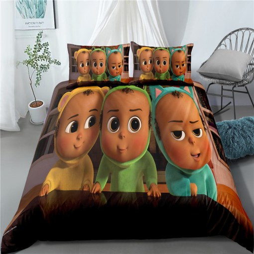 The Boss Baby 8 Duvet Cover Pillowcase Home Decor 3D Bedding Set 5468