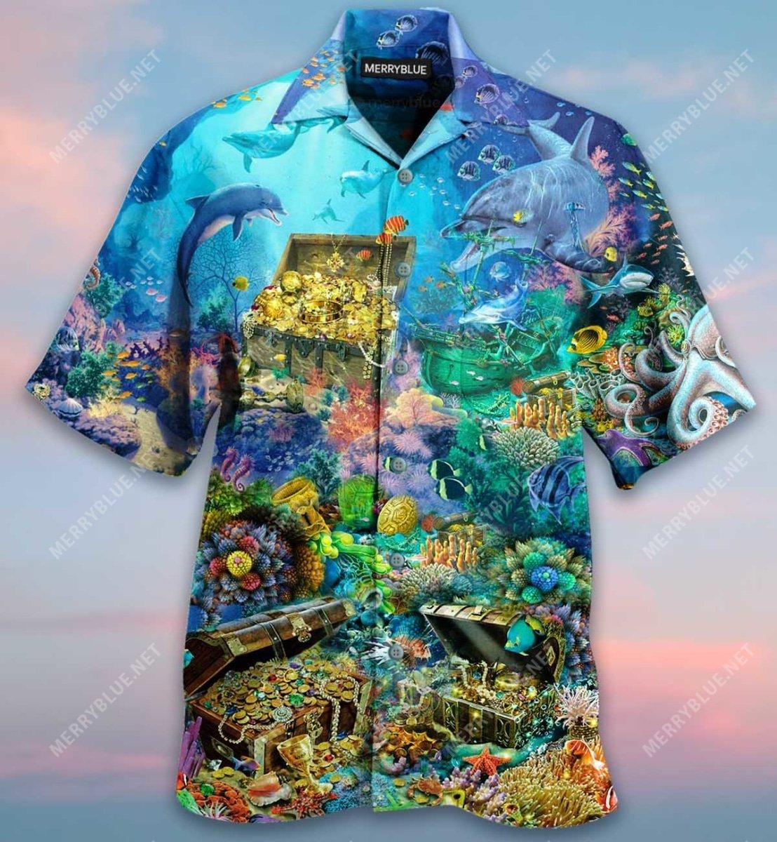 We’Ve Found Real Treasure Aloha Hawaiian Shirt Colorful Short Sleeve Summer Beach Casual Shirt For Men And Women