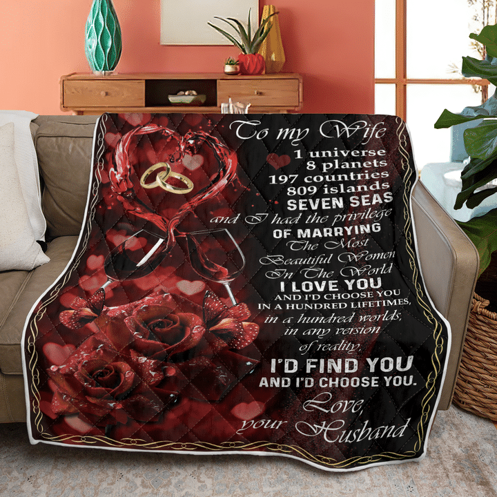 To My Wife I Had The Privilege Of Marrying You Fleece Blanket Gift For Family, Birthday, Wife, Husband To Wife Gift Home Decor Bedding Couch Sofa Soft And Comfv