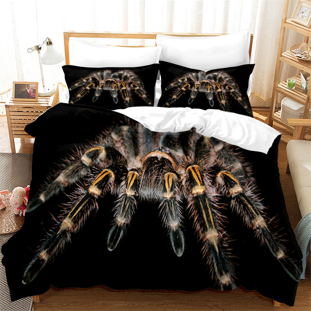 3D Animal Spider Black Quilt Cover Set Bedding Set Duvet Cover Pillowcases 97