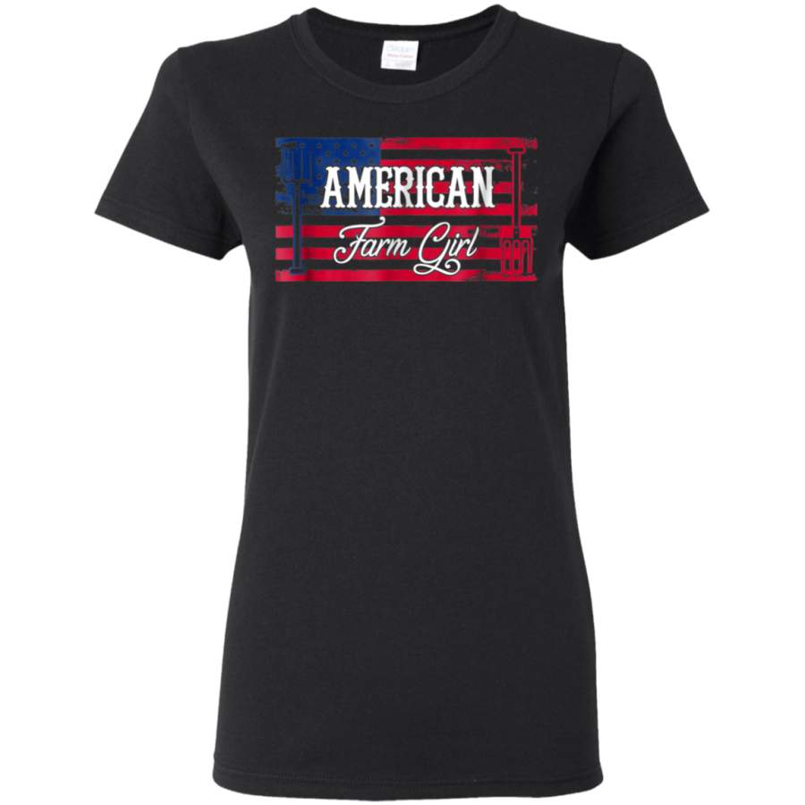 AGR American Farm Girl T-shirt Farmer Lovers Shirt Farming Tee