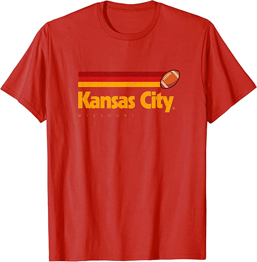 Red Kansas City Football Team City Vintage Kansas City T-Shirt