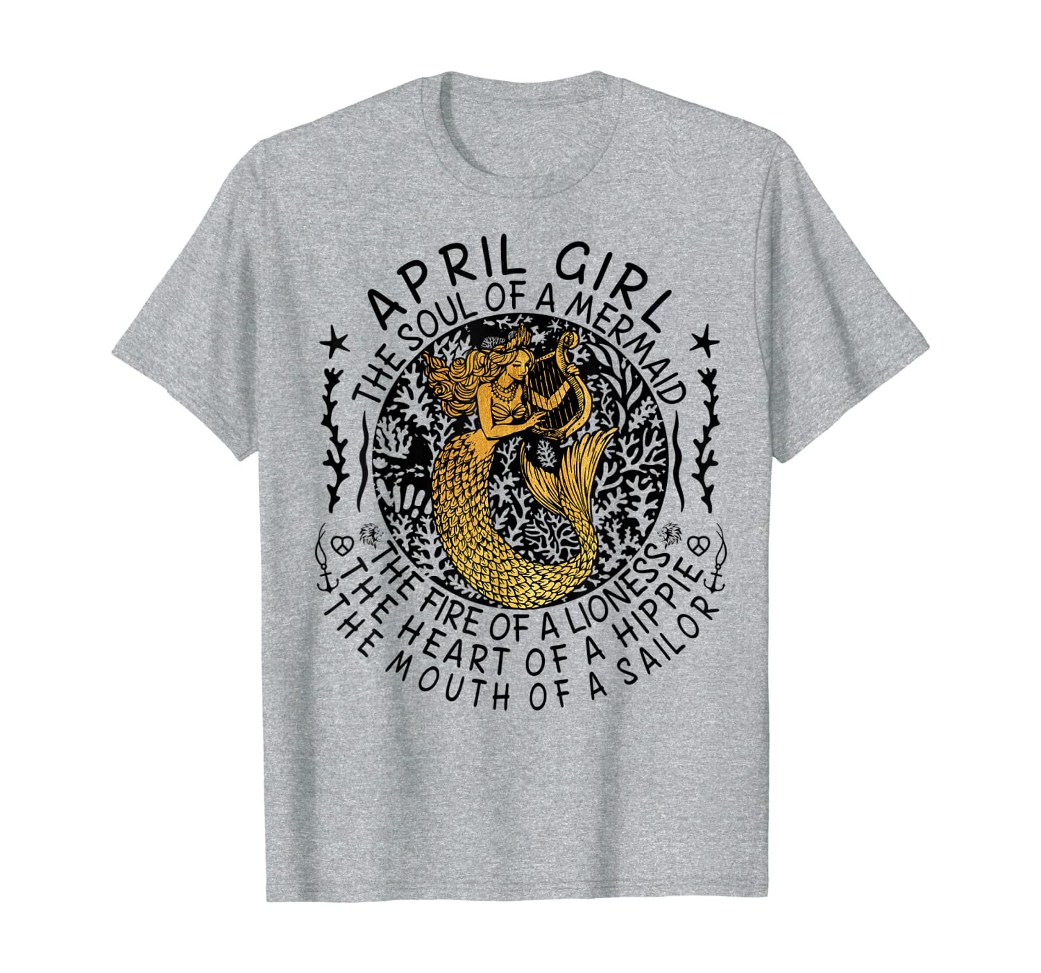 April Girl The Soul Of A Mermaid Tshirt Funny Gifts Women T Shirt