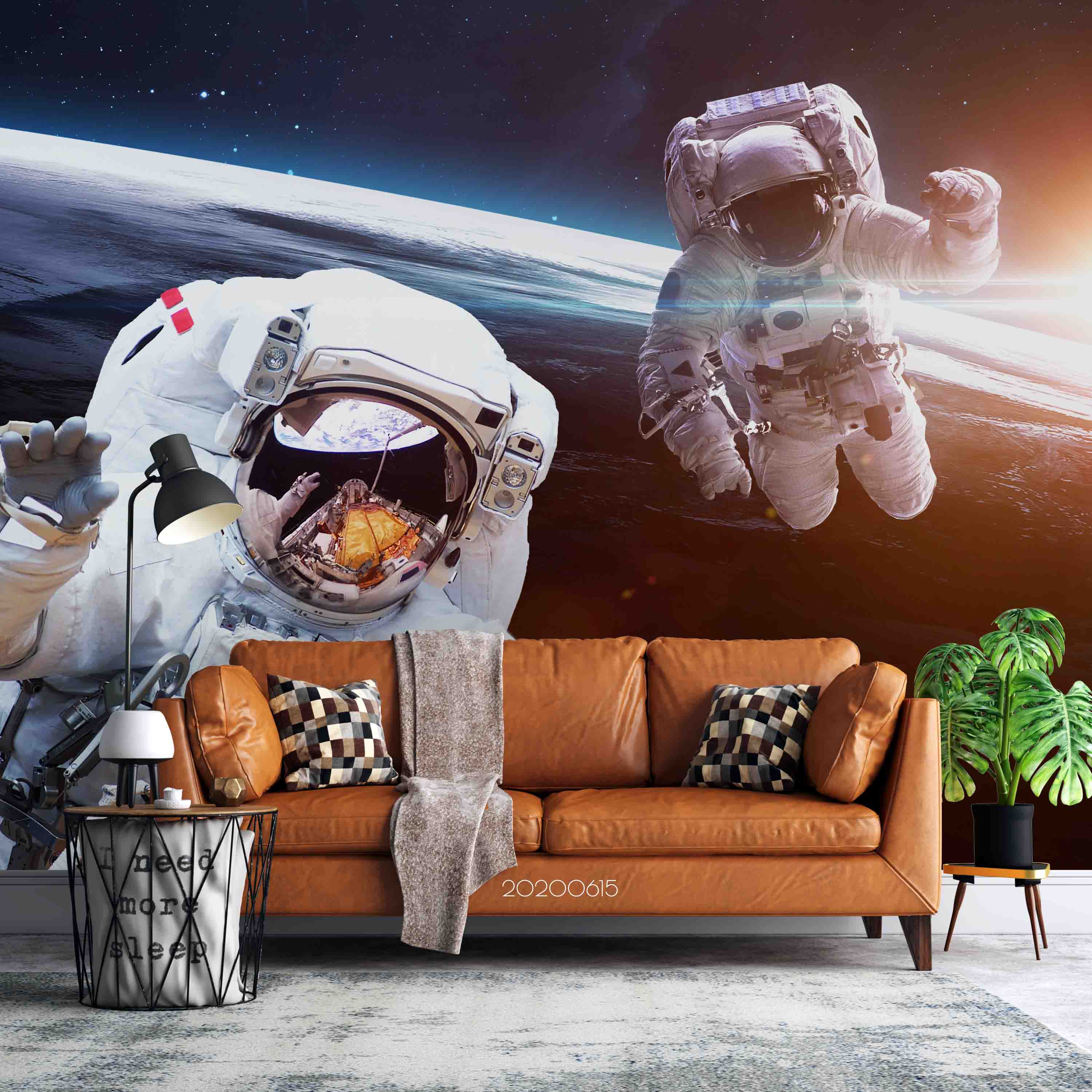 3D Space Nebula Astronaut Wall Mural Wallpaper Lxl 85