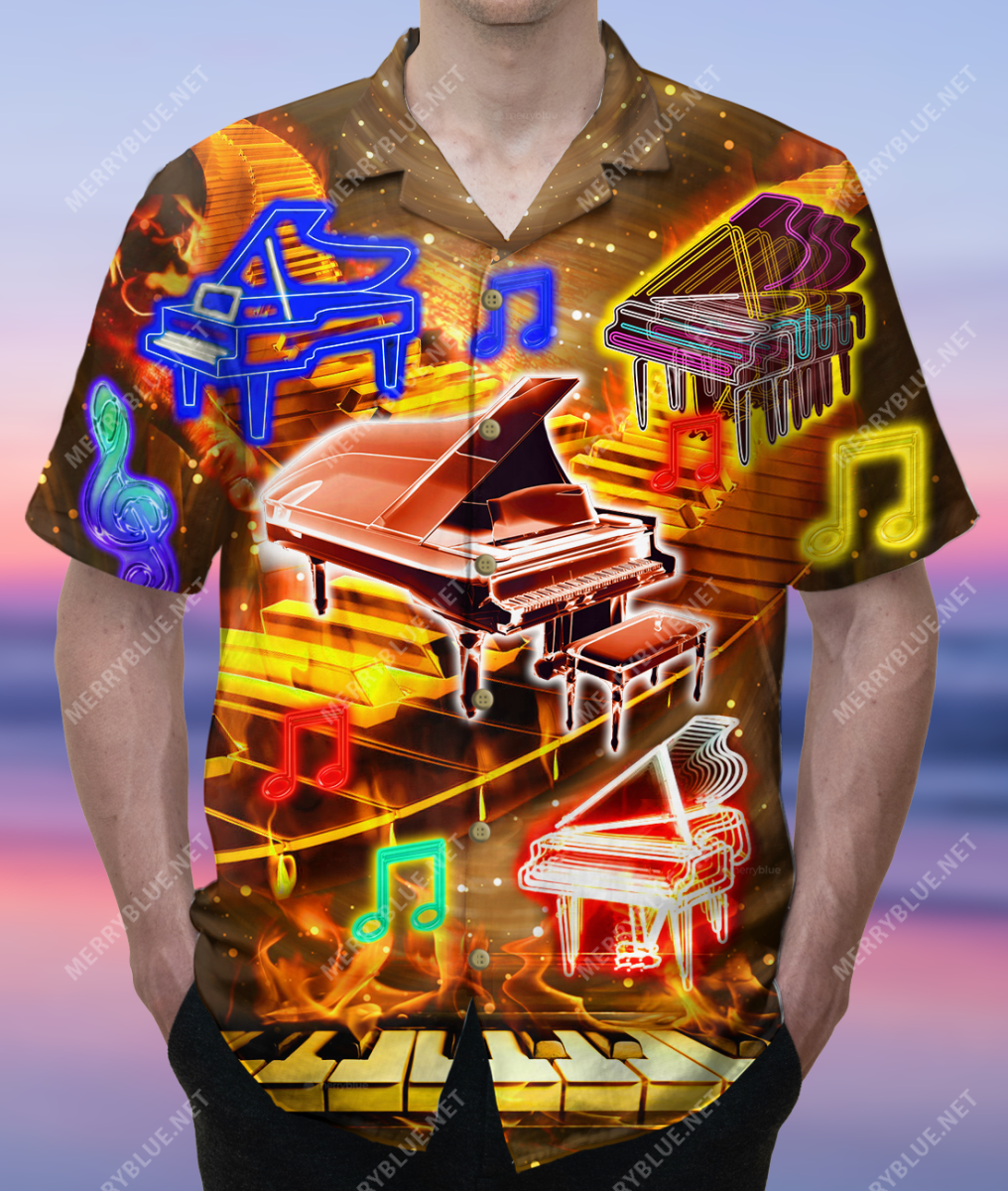 Without Piano, Life Would B Flat Unisex Hawaiian Shirt