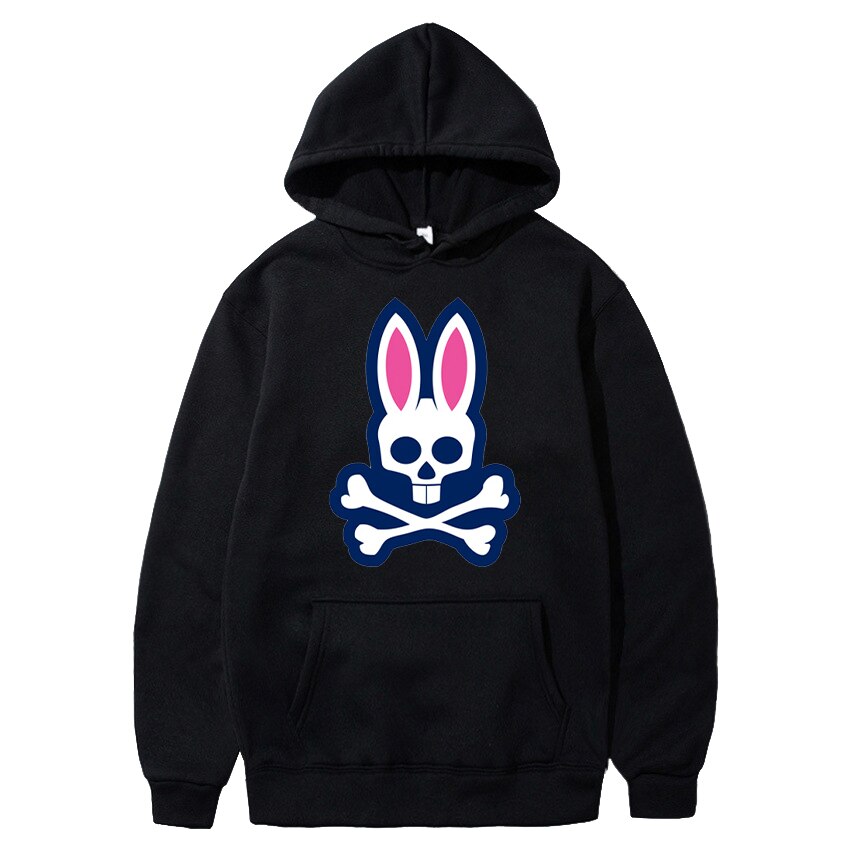 Psycho Skeleton Bunny Letter Logo Print Fall Winter Women Hoodie Streetwear Sports Design Sweatshirt Top Harajuku Pullover alx