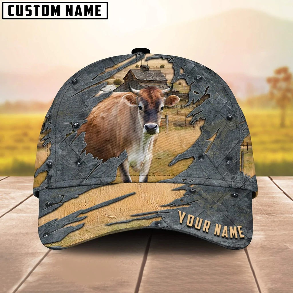 Customized Jersey Cap Hat For Men Women, 3D All Over Print Cap Hat For Farmer