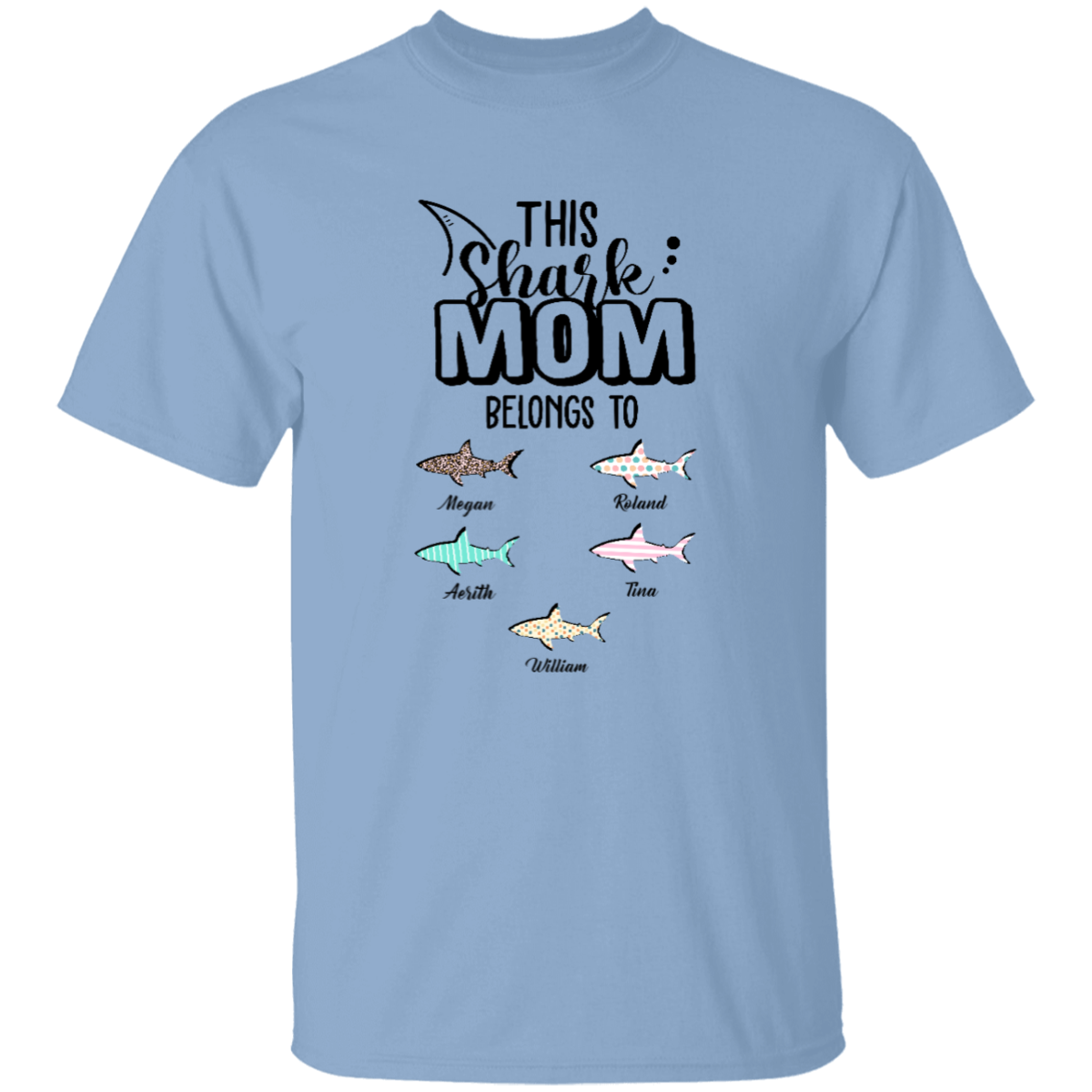 This Shark Mom Belongs To, Personalized T shirt and Hoodie TV01