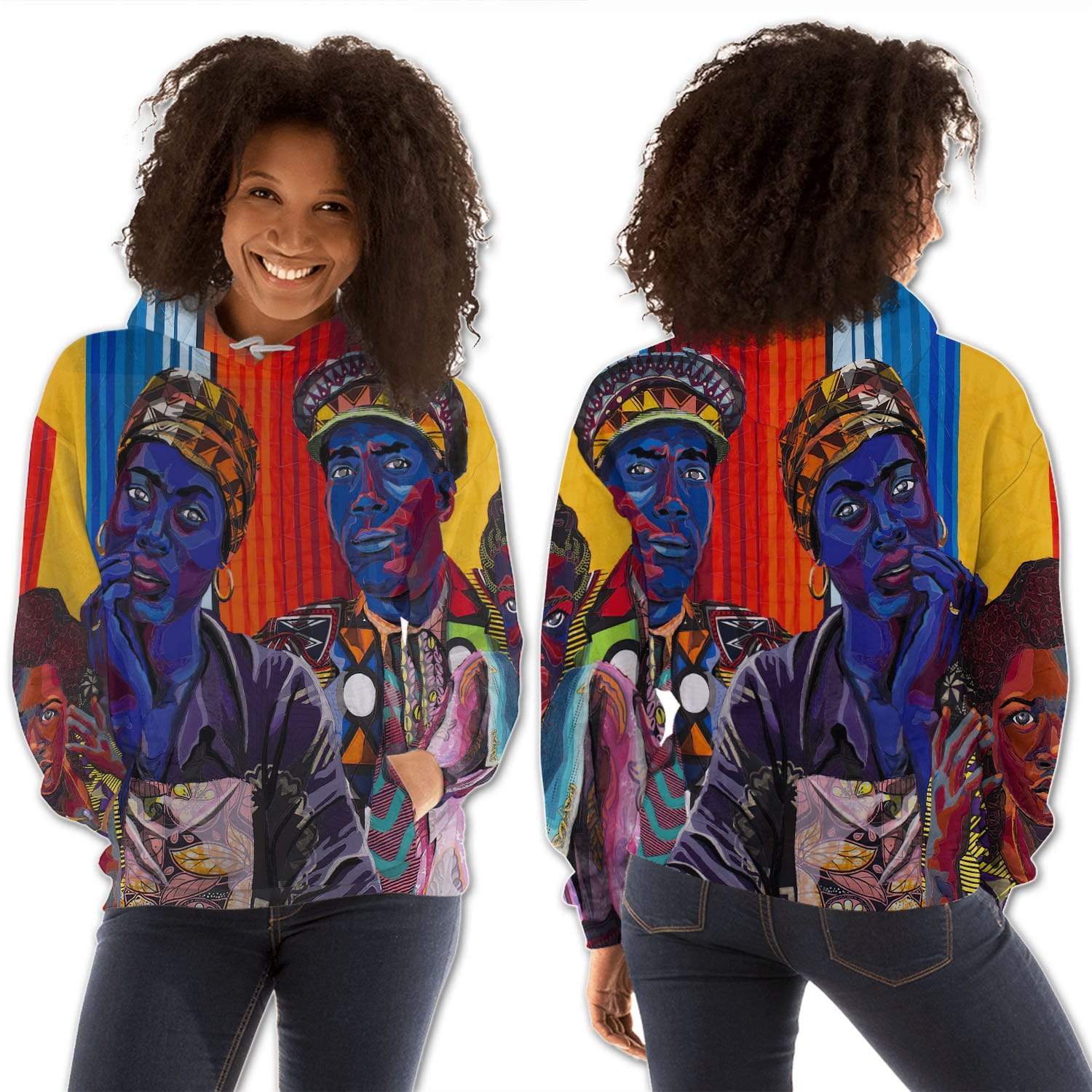 African American Hoodies Beautiful Black American Woman Pretty Afro American African Lady African Clothing For Women