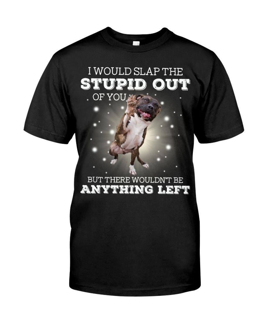 Pitbull I Would Slap The Stupid Out Classic T-Shirt