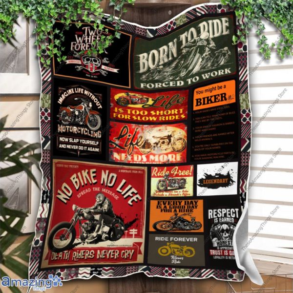 Biker Blanket – Born To Ride, No Bike No Life Blanket