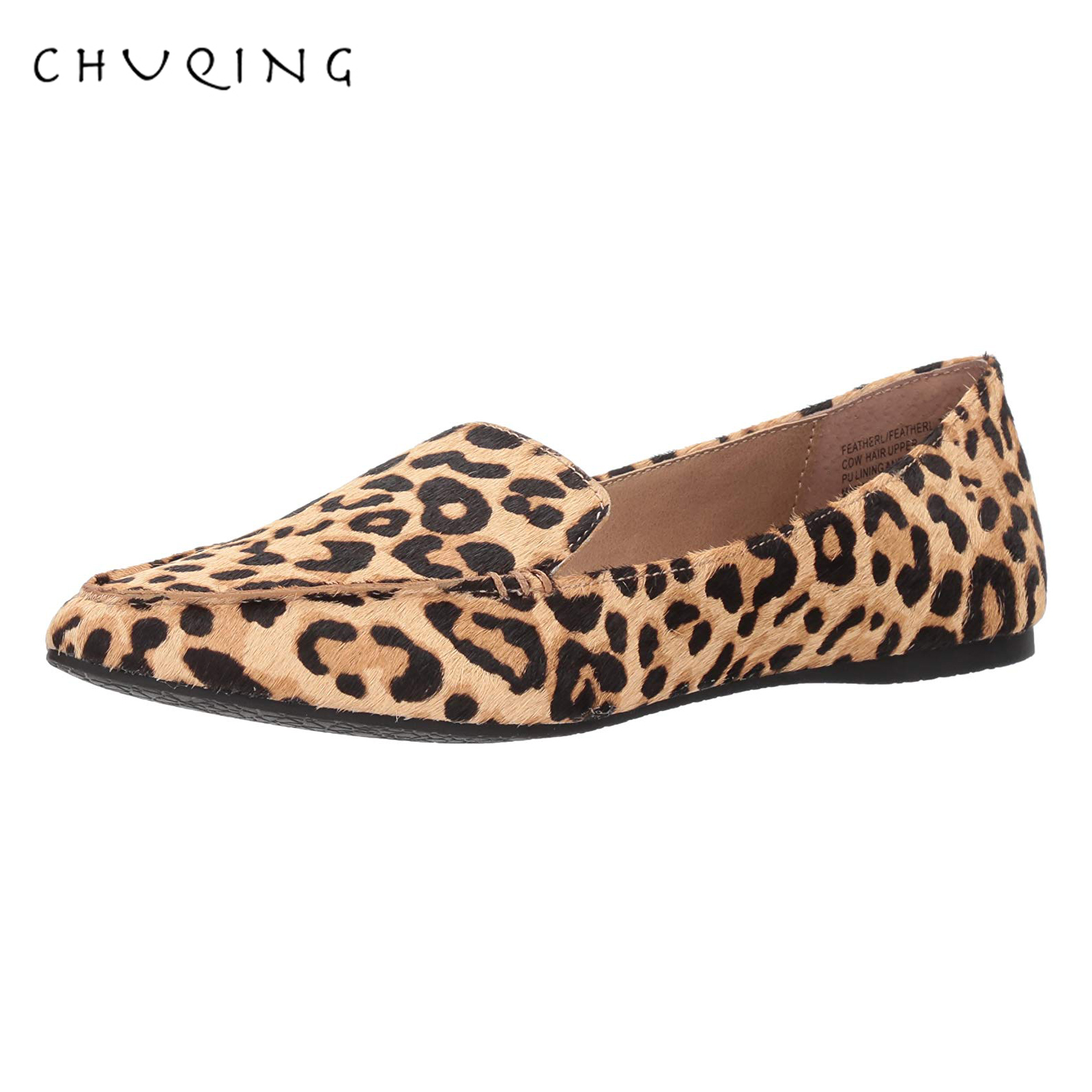 Women’s Casual Flat Shoes Loafers Women Fashion Comfortable CHUQING Brand Leopard Shoes Trend Breathable and Comfortable alx