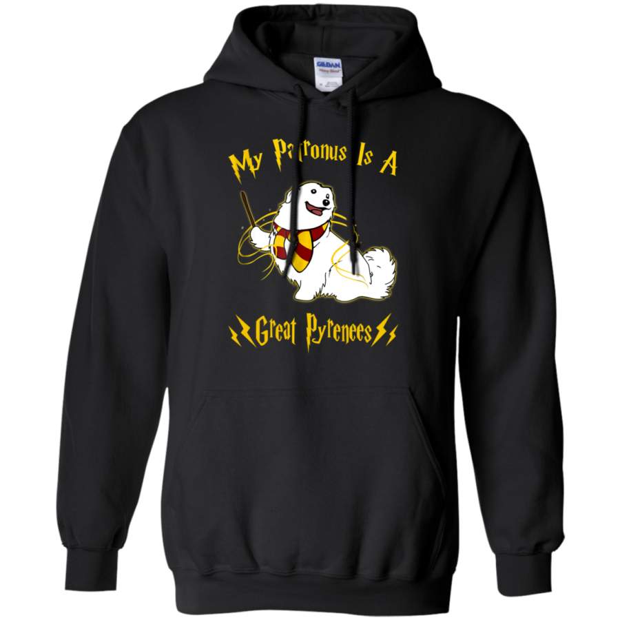 AGR My patronus Is A Great Pyrenees Shirt G185 Gildan Pullover Hoodie 8 oz.