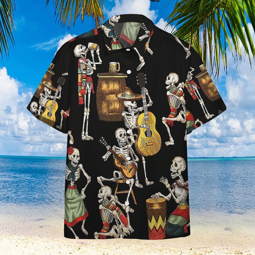 Skeleton Dance All Over Printed Hawaiian Shirt Ha11428