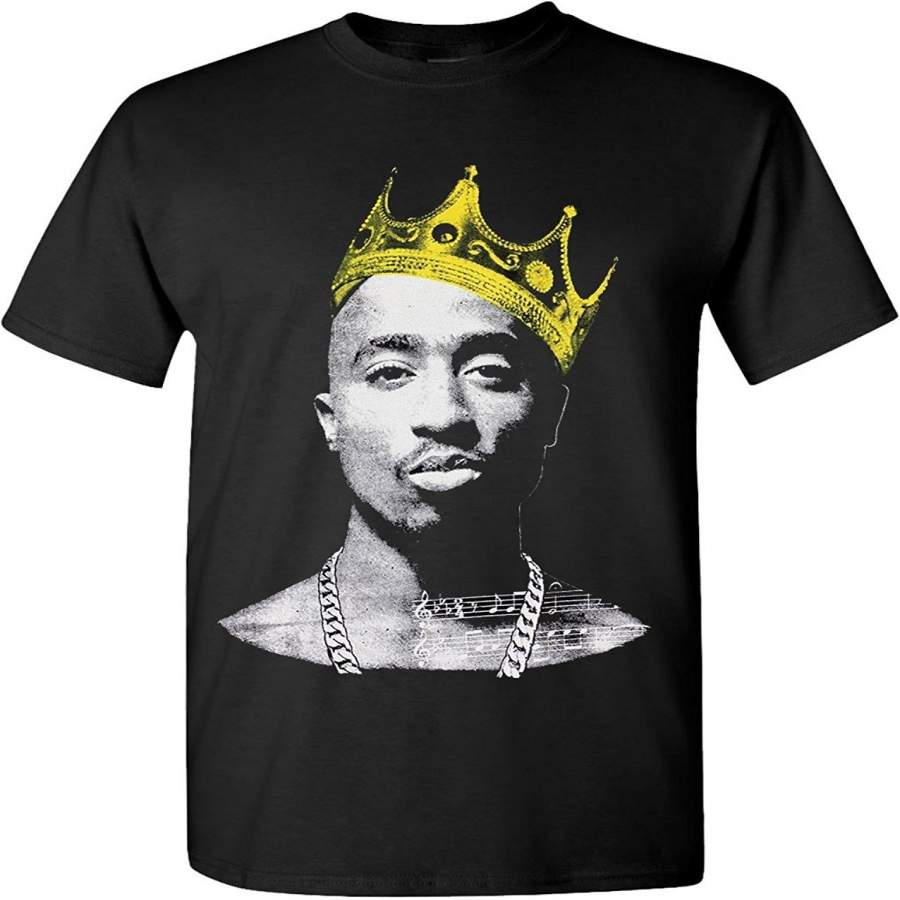 Hip Hop Legend Graphic T-Shirts King Crown Gold Tupac Men’S Funny Cool T-Shirt