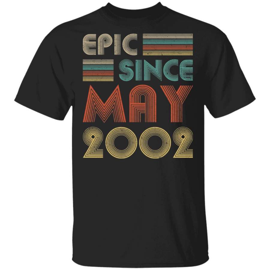 Epic Since May 2002 Vintage 18th Birthday Gifts Shirt