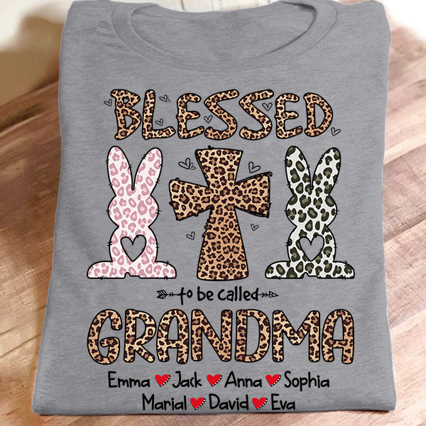 Blessed To Be Called Grandma – Bunny | Personalized T-Shirt