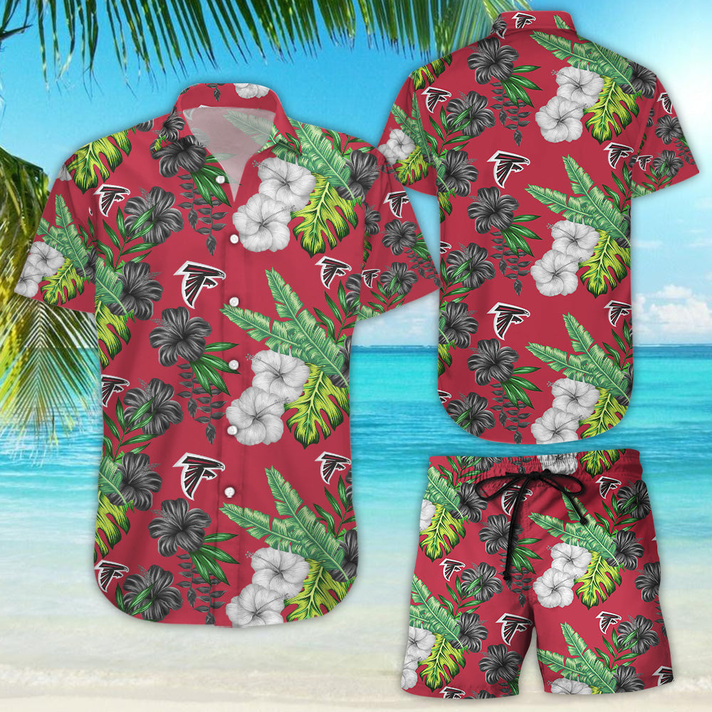 Atlanta Falcons Nfl Mens Floral Button Up Shirt All Over Printed Hawaiian Shirt Size S – 5Xl