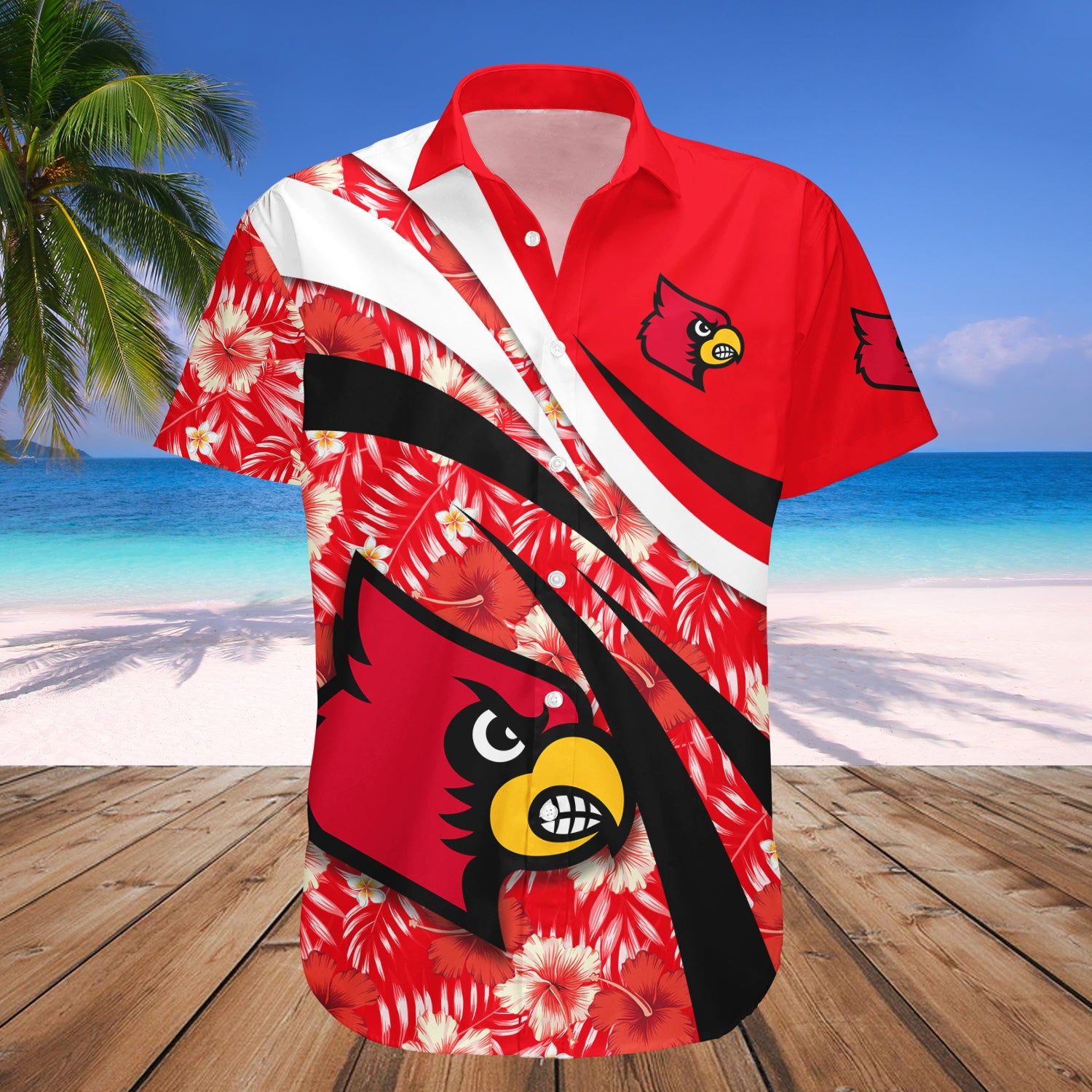 Louisville Cardinals Hawaii Shirt Hibiscus Sport Style – NCAA