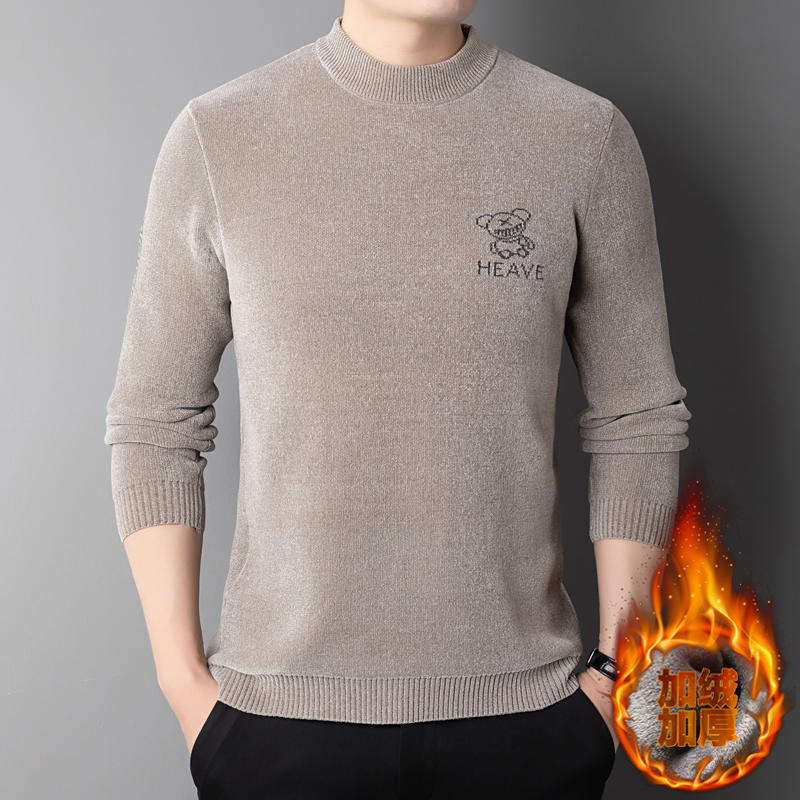 Top Grade England Style Casual Sweater Men Fashion Luxury Knitwear Winter Warm Chenille Pullover Male Handsome Business Sweaters alx