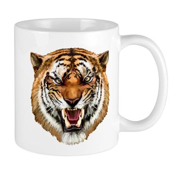 Tiger Real Angry Face Mug