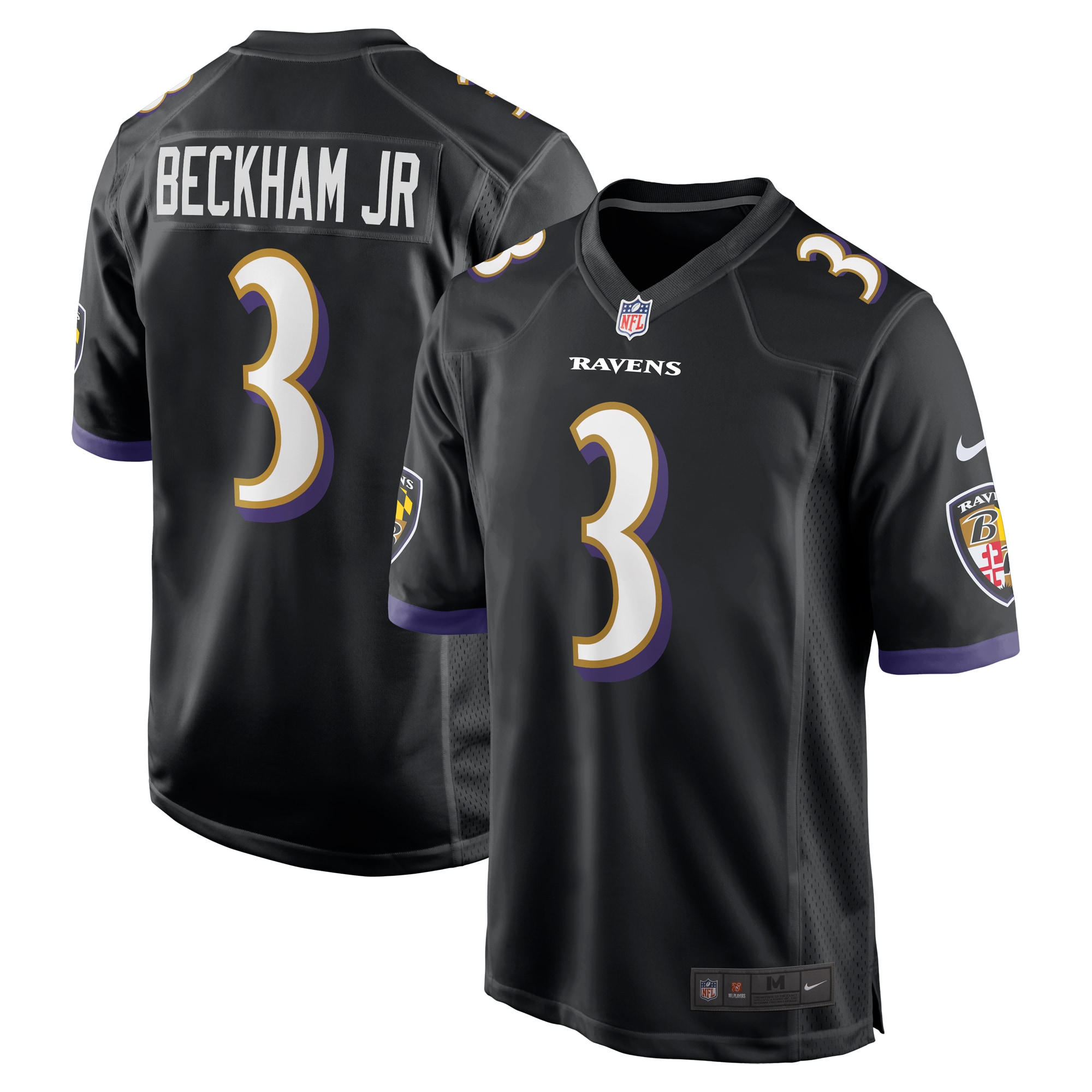 Men’s Baltimore Ravens Odell Beckham Jr. Black Alternate Game Jersey